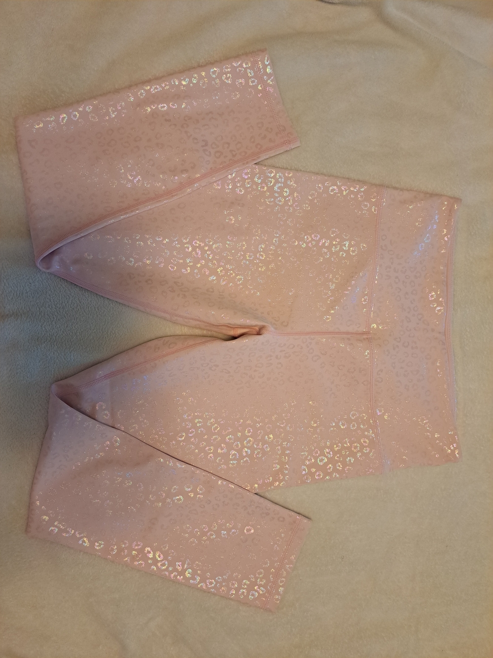ZYIA Light Pink Iridescent Leopard Leggings